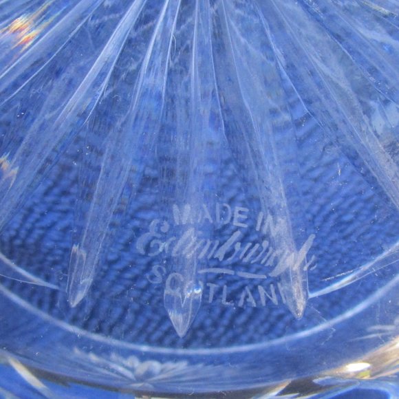 Vintage RARE Edinburgh Crystal STAR OF EDINBURGH Pattern 4" Rose Bowl - Picture 3 of 5